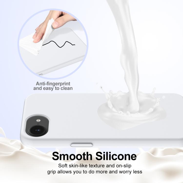 For iPhone 16e Shockproof Silicone Magsafe Phone Case(White)