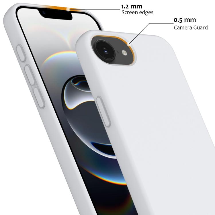For iPhone 16e Shockproof Silicone Magsafe Phone Case(White)