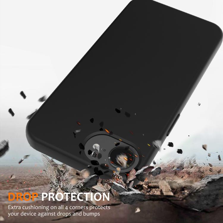 For iPhone 16e Shockproof Silicone Magsafe Phone Case(Black)