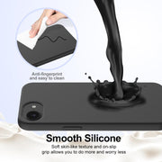 For iPhone 16e Shockproof Silicone Magsafe Phone Case(Black)