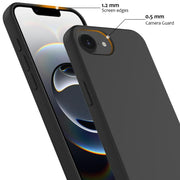 For iPhone 16e Shockproof Silicone Magsafe Phone Case(Black)