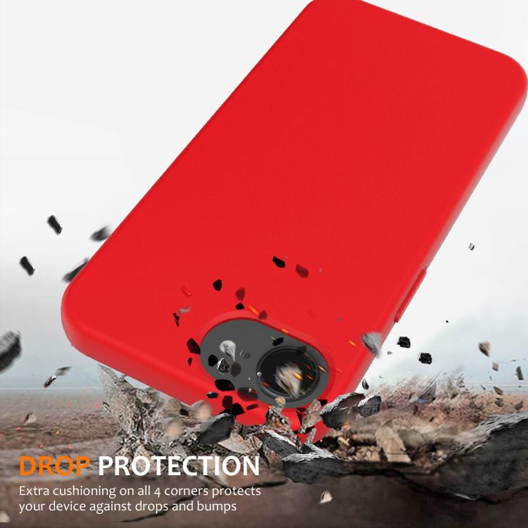 For iPhone 16e Shockproof Silicone Magsafe Phone Case(Red)