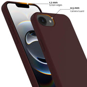 For iPhone 16e Shockproof Silicone Magsafe Phone Case(Plum Color)