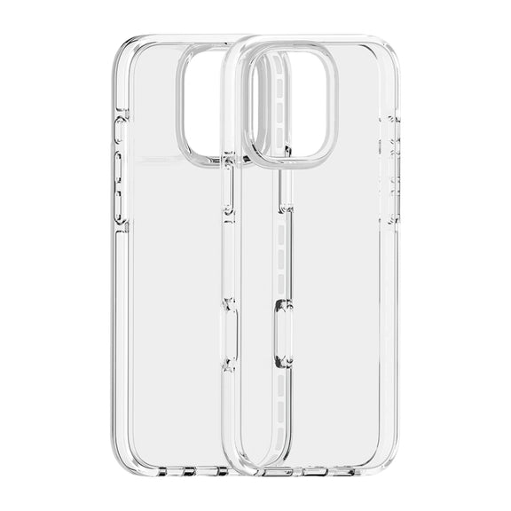 For iPhone 16 Pro Two-color Shockproof High Transparency TPU Phone Case(White)
