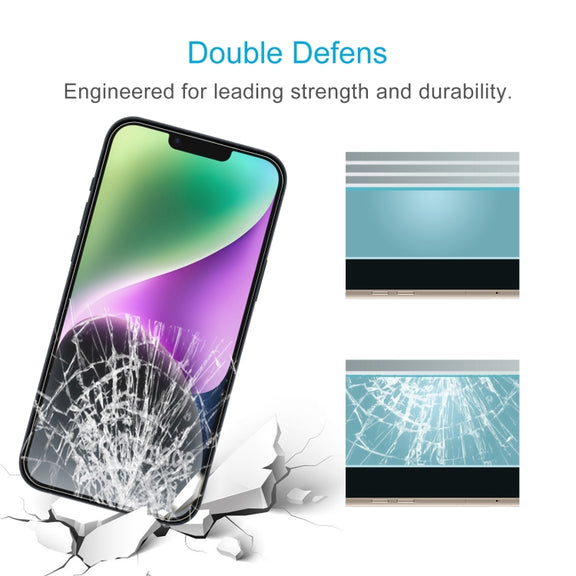 For iPhone 15 / 15 Pro 0.26mm 9H 2.5D High Aluminum Tempered Glass Film