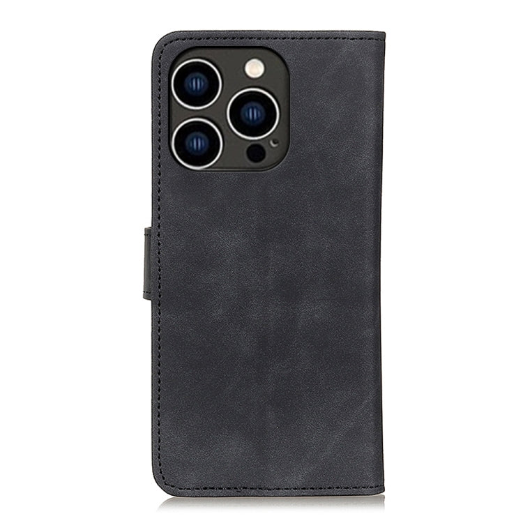 For iPhone 16 Pro Max KHAZNEH Retro Texture Leather Phone Case(Black)
