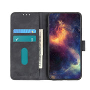 For iPhone 16e KHAZNEH Retro Texture Leather Phone Case(Black)