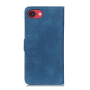 For iPhone 16e KHAZNEH Retro Texture Leather Phone Case(Blue)