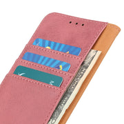 For iPhone 16e KHAZNEH Cowhide Texture Horizontal Flip Leather Phone Case(Pink)