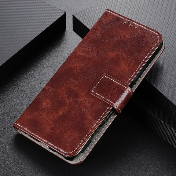 For iPhone 16 Pro Retro Crazy Horse Texture Horizontal Flip Leather Phone Case(Brown)