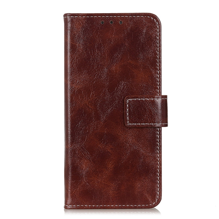 For iPhone 16 Pro Retro Crazy Horse Texture Horizontal Flip Leather Phone Case(Brown)