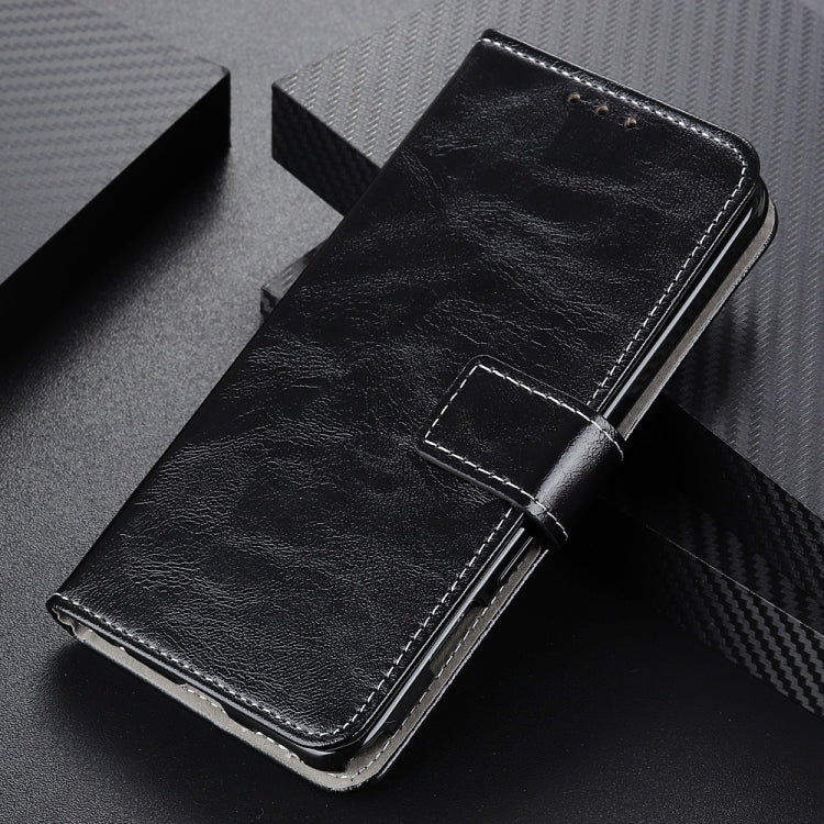For iPhone 16e Retro Crazy Horse Texture Horizontal Flip Leather Phone Case(Black)