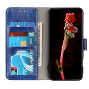 For iPhone 16e Retro Crazy Horse Texture Horizontal Flip Leather Phone Case(Blue)