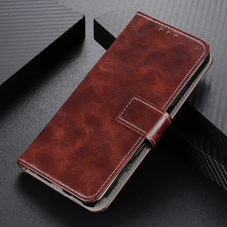 For iPhone 16e Retro Crazy Horse Texture Horizontal Flip Leather Phone Case(Brown)