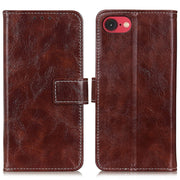 For iPhone 16e Retro Crazy Horse Texture Horizontal Flip Leather Phone Case(Brown)