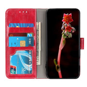 For iPhone 16e Retro Crazy Horse Texture Horizontal Flip Leather Phone Case(Red)