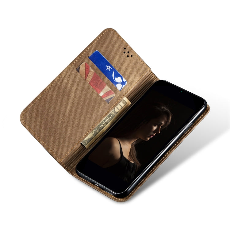 For vivo X100 Pro Denim Texture Flip Leather Phone Case(Khaki)