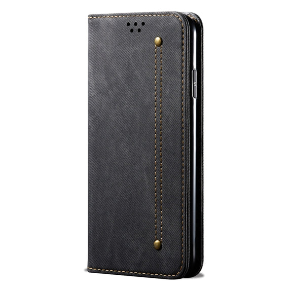 For vivo X100 Pro Denim Texture Flip Leather Phone Case(Black)