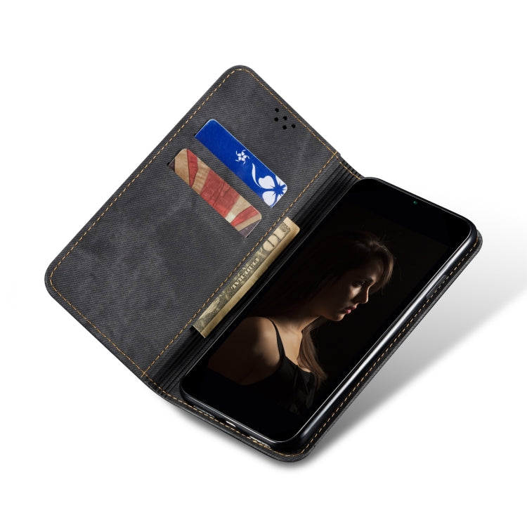 For vivo X100 Pro Denim Texture Flip Leather Phone Case(Black)