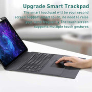 For iPad 10.2 2021 / 2020 / 2019 Integrated Bluetooth Keyboard Leather Case with Backlight & Touchpad(Black)