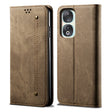 For Honor 90 Pro Denim Texture Flip Leather Phone Case(Khaki) - free shipping - PMC TechLife - Order now!