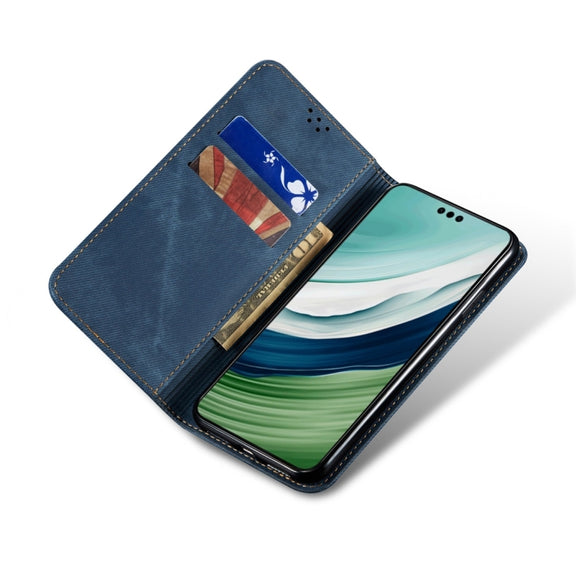 For Honor X6A Denim Texture Flip Leather Phone Case(Blue)