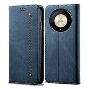 For Honor Magic6 Lite / X9b 5G Denim Texture Flip Leather Phone Case(Blue)