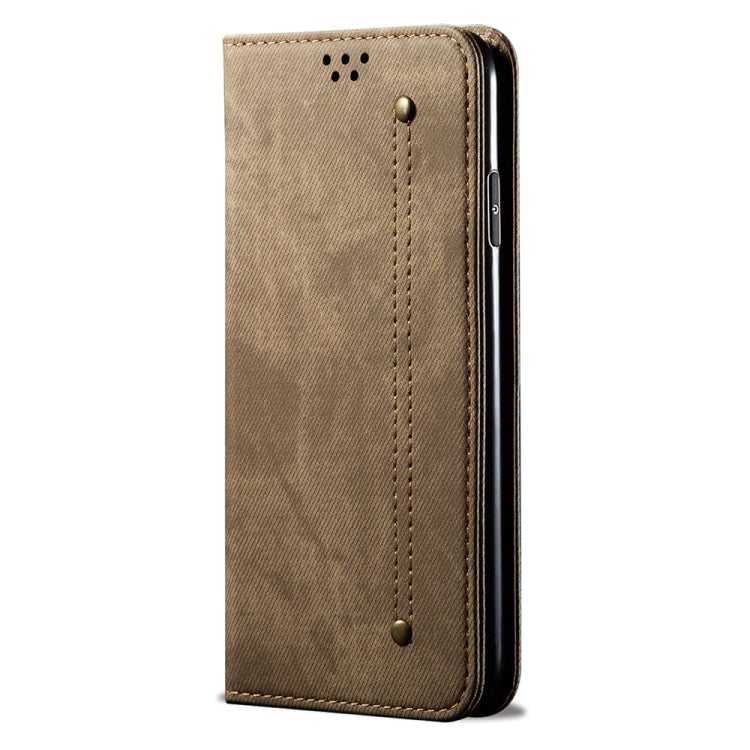 For Honor 200 Lite Global Denim Texture Flip Leather Phone Case(Khaki)