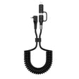 Type-C to 8 Pin + Type-C Elbow Spring Charging Data Cable, Length: 1.5m(Black) - Multifunctional Cable by PMC TechLife | Online Shopping South Africa | PMC TechLife | Buy Now Pay Later Mobicred