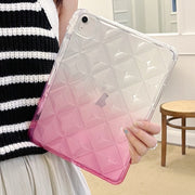 For iPad Air 11 2025 / 2024 Gradient Diamond Plaid TPU Tablet Case(Gradient Pink)