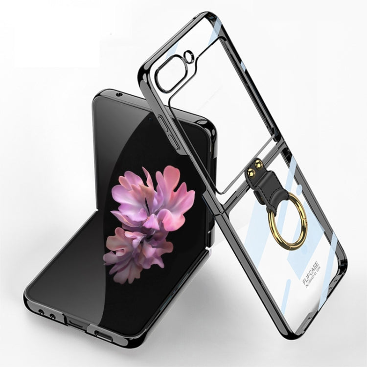 For Samsung Galaxy Z Flip6 / Flip7 FE GKK Electroplating Phone Case with Ring(Black)