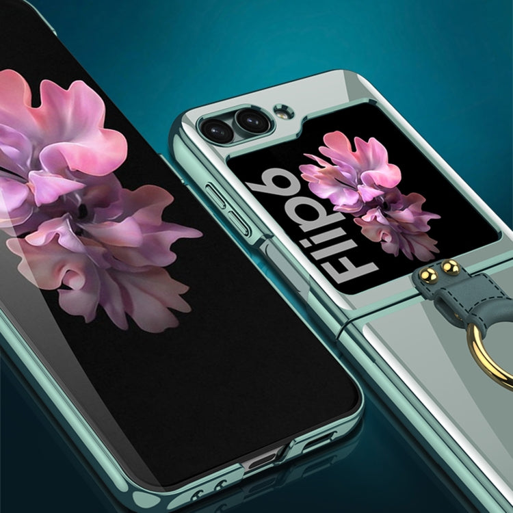 For Samsung Galaxy Z Flip6 / Flip7 FE GKK Electroplating Phone Case with Ring(Black)