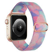For Apple Watch 3 38mm Painted Pattern Nylon Replacement Watch Band(Water Fluid)