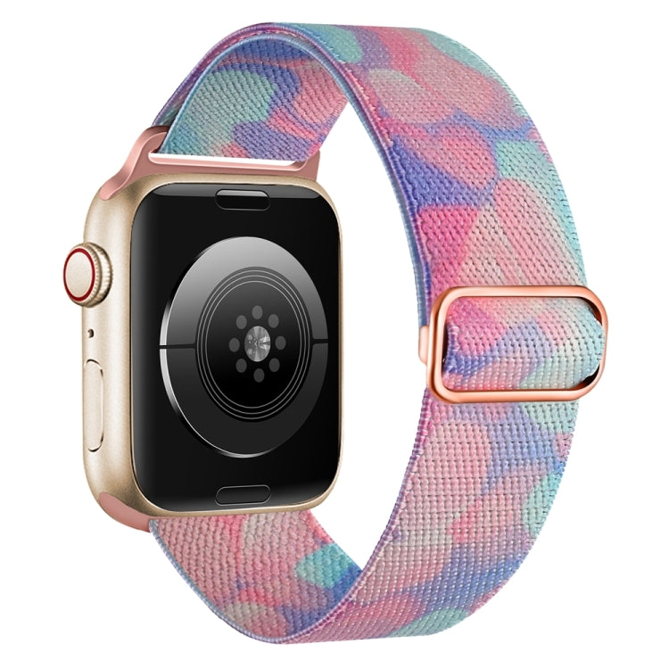 For Apple Watch 3 38mm Painted Pattern Nylon Replacement Watch Band(Water Fluid)