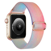 For Apple Watch SE 2023 40mm Painted Pattern Nylon Replacement Watch Band(Symphony Aurora)