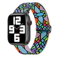 For Apple Watch SE 2023 40mm Painted Pattern Nylon Replacement Watch Band(Geometric Rainbow) - free shipping - PMc TechLife - Order now!