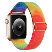 For Apple Watch Ultra 2 49mm Painted Pattern Nylon Replacement Watch Band(Liquid Colorful)