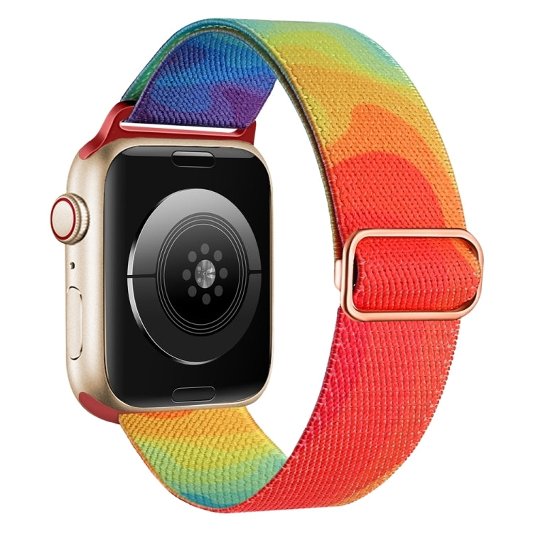 For Apple Watch Ultra 2 49mm Painted Pattern Nylon Replacement Watch Band(Liquid Colorful)