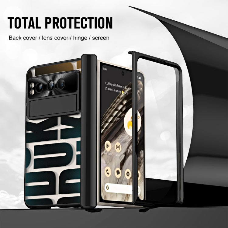 For Google Pixel Fold Integrated Electroplating Folding Phone Case(Black)