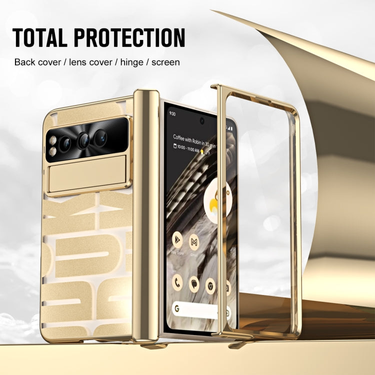 For Google Pixel Fold Integrated Electroplating Folding Phone Case(Gold)