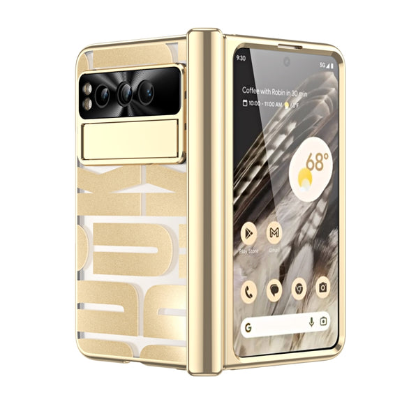 For Google Pixel Fold Integrated Electroplating Folding Phone Case(Gold)
