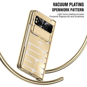For Google Pixel Fold Integrated Electroplating Folding Phone Case(Gold)