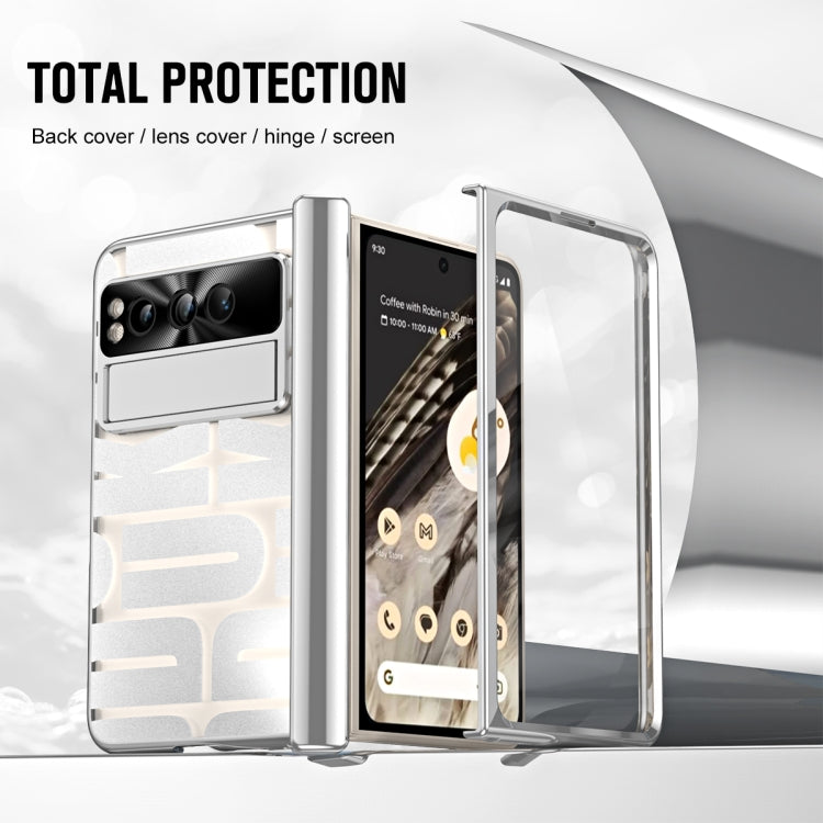 For Google Pixel Fold Integrated Electroplating Folding Phone Case(Silver)