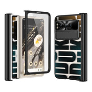 For Google Pixel Fold Integrated Electroplating Folding Phone Case with Hinge(Black)