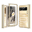 For Google Pixel Fold Integrated Electroplating Folding Phone Case with Hinge(Gold) - Google Cases by PMC TechLife | Online Shopping South Africa | PMC TechLife | Buy Now Pay Later Mobicred