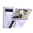 For Google Pixel Fold Integrated Electroplating Folding Phone Case with Pen Slot & Hinge(Purple) - Google Cases by PMC TechLife | Online Shopping South Africa | PMC TechLife | Buy Now Pay Later Mobicred