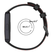 For Huawei Band 8 Two Color Silicone Replacement Watch Band(Black Grey)