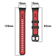 For Huawei Band 8 Two Color Silicone Replacement Watch Band(Black Grey)
