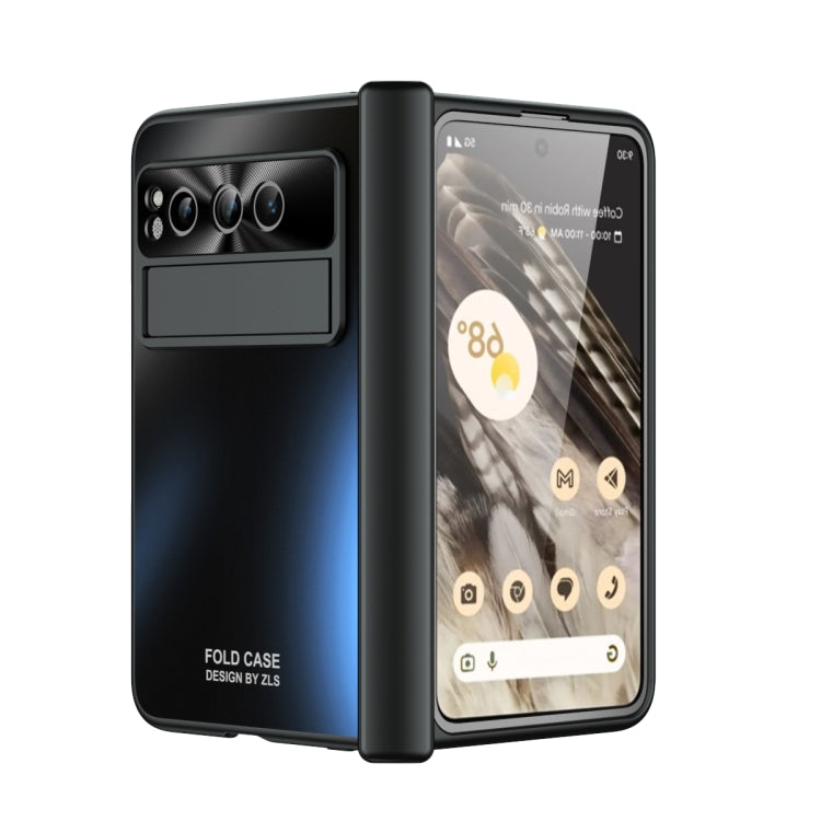 For Google Pixel Fold Integrated Electroplating Folding All-inclusive Phone Case(Black)