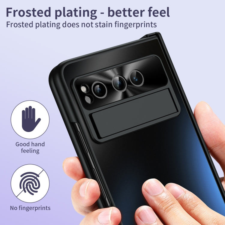 For Google Pixel Fold Integrated Electroplating Folding All-inclusive Phone Case(Black)